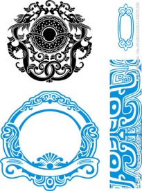 龙底纹 青铜纹 边框