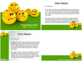 可爱表情ppt模板