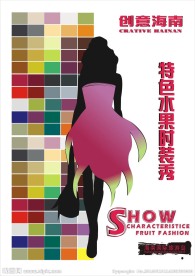 海南特色水果公益海报