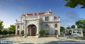 别墅建筑景观设计正面