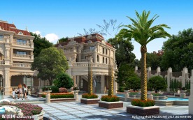 别墅建筑景观设计透视