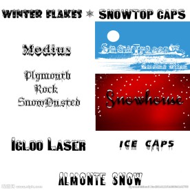 圣诞雪体英文字体九款打包