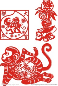 猴年剪纸