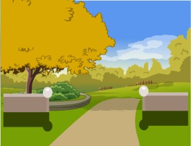 卡通公园场景flash动画