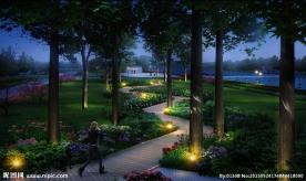 景观效果图夜景