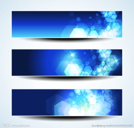 蓝色炫彩横幅