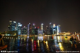 漂亮的新加坡夜景