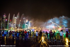 漂亮的新加坡夜景