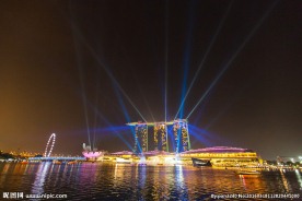漂亮的新加坡夜景