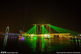 漂亮的新加坡夜景