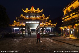 街子古镇廊桥夜景