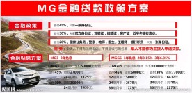 MG国庆车展按揭贷款购车