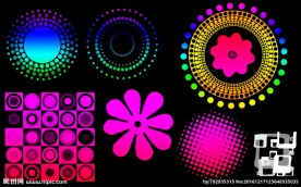 小圆圈小花朵笔刷