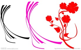 曲线时尚花纹笔刷