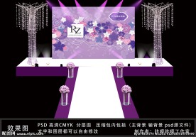 花朵单幅婚礼背景