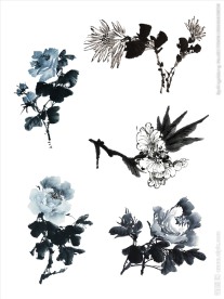 国画牡丹花