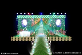 森系婚庆主题舞台效果图