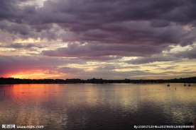 沈阳丁香湖 黄昏 日落