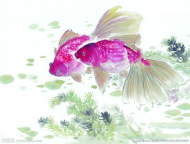 水墨画鱼