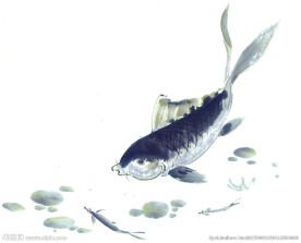 水墨画鱼