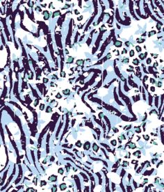 蓝色豹纹 几何 布料