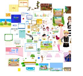 手绘卡通游戏flash素材