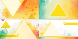 清新淡彩几何三角形背景