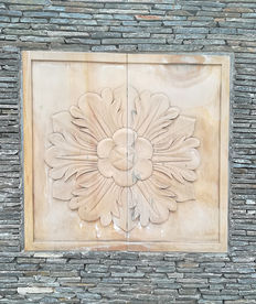 宝仙花雕刻图案