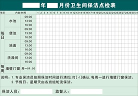 点检卡
