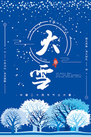 二十四节气大雪海报