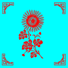 菊花剪纸