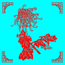 菊花剪纸