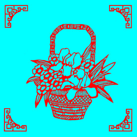 花篮剪纸