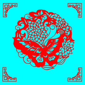 蝶恋花剪纸