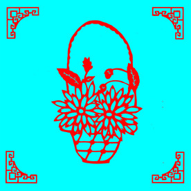 花篮剪纸