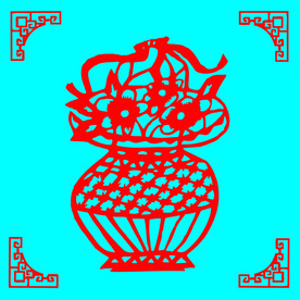 花篮剪纸