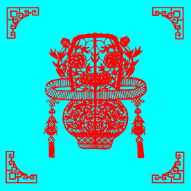 花篮剪纸