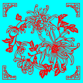 菊花剪纸
