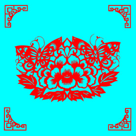 蝶恋花剪纸