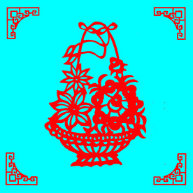 花篮剪纸