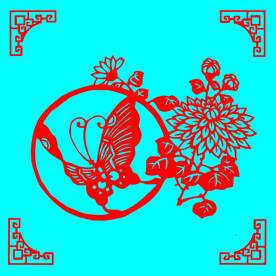 蝶恋花剪纸