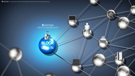 区块链互联网科技数据安全锁银行