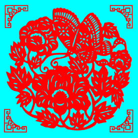 蝶恋花剪纸