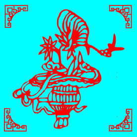 花篮剪纸