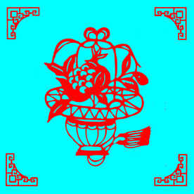 花篮剪纸
