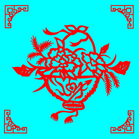花篮剪纸