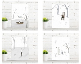 本子封面设计  等风来