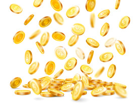 矢量金币财富