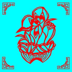 花篮剪纸