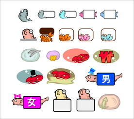 卡通动画小标